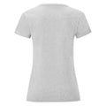 Gris chiné - Back - Fruit Of The Loom - T-shirt manches courtes ICONIC - Femme