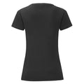 Noir - Back - Fruit Of The Loom - T-shirt manches courtes ICONIC - Femme