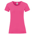 Fuchsia - Front - Fruit Of The Loom - T-shirt manches courtes ICONIC - Femme
