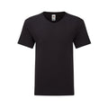 Noir - Front - Fruit Of The Loom - T-shirt manches courtes ICONIC - Homme