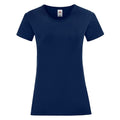 Bleu marine - Front - Fruit of the Loom - T-shirt ICONIC - Femme