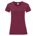 Bordeaux - Front - Fruit of the Loom - T-shirt ICONIC - Femme