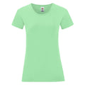 Vert pâle - Front - Fruit of the Loom - T-shirt ICONIC - Femme