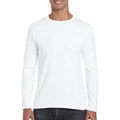 Blanc - Back - Gildan - T-shirts manches longues - Hommes