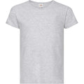Gris chiné - Front - Fruit Of The Loom - T-shirts manches courtes - Filles