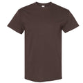 Marron foncé - Front - Gildan - T-shirt à manches courtes - Homme