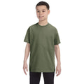 Vert militaire - Back - Gildan - T-Shirt en coton - Enfant