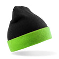 Noir - citron vert - Front - Result Genuine Recycled - Bonnet BLACK COMPASS