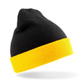 Noir - jaune - Front - Result Genuine Recycled - Bonnet BLACK COMPASS