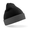 Noir - gris - Front - Result Genuine Recycled - Bonnet BLACK COMPASS