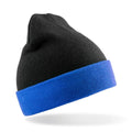Noir - bleu roi - Front - Result Genuine Recycled - Bonnet BLACK COMPASS