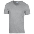 Gris sport - Front - Gildan - T-shirt à manches courtes et col en V - Homme
