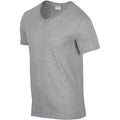 Gris sport - Side - Gildan - T-shirt à manches courtes et col en V - Homme