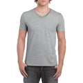 Gris sport - Lifestyle - Gildan - T-shirt à manches courtes et col en V - Homme