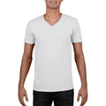 Blanc - Lifestyle - Gildan - T-shirt à manches courtes et col en V - Homme