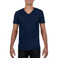 Bleu marine - Lifestyle - Gildan - T-shirt à manches courtes et col en V - Homme