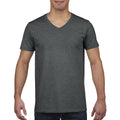 Gris sombre - Lifestyle - Gildan - T-shirt à manches courtes et col en V - Homme