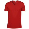 Rouge - Front - Gildan - T-shirt à manches courtes et col en V - Homme
