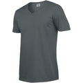 Gris foncé - Side - Gildan - T-shirt à manches courtes et col en V - Homme