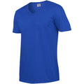 Bleu royal - Side - Gildan - T-shirt à manches courtes et col en V - Homme