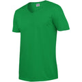 Vert irlandais - Side - Gildan - T-shirt à manches courtes et col en V - Homme