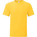 Jaune - Front - Fruit of the Loom - T-shirt ICONIC - Homme