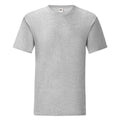 Gris - Front - Fruit of the Loom - T-shirt ICONIC - Homme