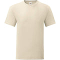 Beige clair - Front - Fruit of the Loom - T-shirt ICONIC - Homme