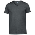 Gris sombre - Front - Gildan - T-shirt à manches courtes et col en V - Homme