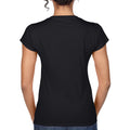 Noir - Pack Shot - Gildan - T-shirt à manches courtes et col en V - Femme