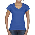 Bleu royal - Lifestyle - Gildan - T-shirt à manches courtes et col en V - Femme