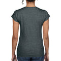 Gris sombre chiné - Pack Shot - Gildan - T-shirt à manches courtes et col en V - Femme