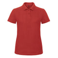 Rouge - Front - B&C - Polo ID.001 - Femme