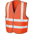 Orange - Front - SAFE-GUARD by Result - Gilet haute visibilité MOTORIST - Homme