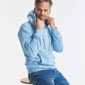 Bleu ciel - Front - Sweatshirt à capuche Russell pour homme