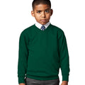 Vert bouteille - Back - Jerzees Schoolgear - Sweatshirt à col en V - Enfant unisexe