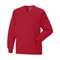 Rouge vif - Front - Jerzees Schoolgear - Sweatshirt à col en V - Enfant unisexe
