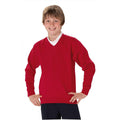 Rouge vif - Back - Jerzees Schoolgear - Sweatshirt à col en V - Enfant unisexe