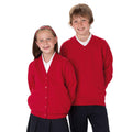 Rouge vif - Side - Jerzees Schoolgear - Sweatshirt à col en V - Enfant unisexe