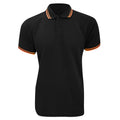 Noir-Orange - Front - Polo à manches courtes Kustom Kit pour homme
