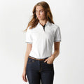 Blanc-Bleu marine - Side - Polo à manches courtes Kustom Kit St. Mellion pour femme