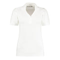 Blanc - Front - Polo à manches courtes et col en V Kustom Kit Sophia Comfortec® pour femme