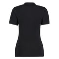 Noir - Back - Polo à manches courtes et col en V Kustom Kit Sophia Comfortec® pour femme