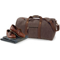 Marron Vintage - Back - Quadra Vintage - sac de voyage en toile - 45 litres