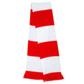 Blanc-Rouge - Front - Result - Echarpe épaisse thermique tricotée - Homme