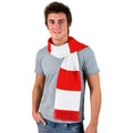 Blanc-Rouge - Back - Result - Echarpe épaisse thermique tricotée - Homme