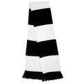 Blanc-Noir - Front - Result - Echarpe épaisse thermique tricotée - Homme