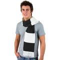 Blanc-Noir - Back - Result - Echarpe épaisse thermique tricotée - Homme