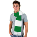 Blanc-Vert - Back - Result - Echarpe épaisse thermique tricotée - Homme