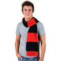 Rouge-Noir - Back - Result - Echarpe épaisse thermique tricotée - Homme
